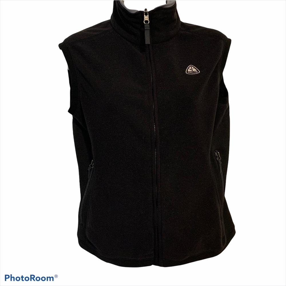 Nike ACG vintage thermal layer warm fleece full zip vest pockets small 4-6